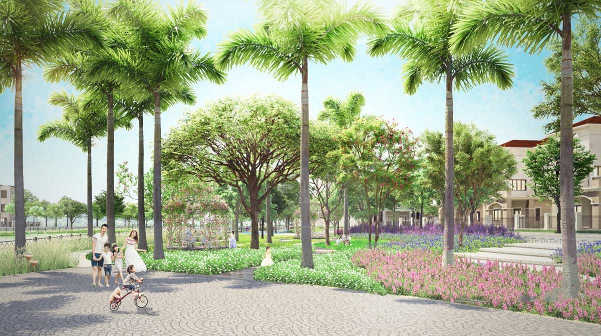 Khu công viên nội khu Dự án Nhà phố – Biệt thự Senturia Nam Sài Gòn