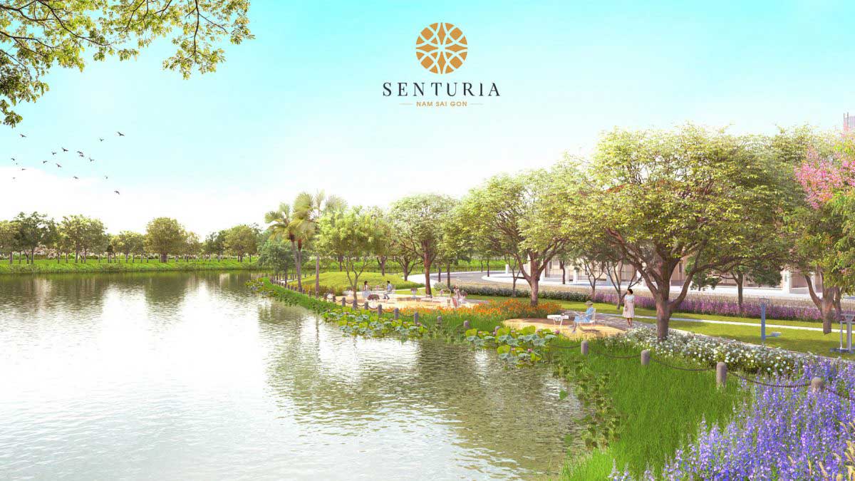 Khu công viên dọc Sông Xóm Củi của Dự án Senturia Nam Sài Gòn